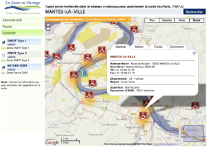 Portail g&eacute;ographique sur base API Google Maps