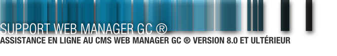 Support - Web Manager GC ®